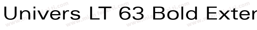 Univers LT 63 Bold Extended字体转换